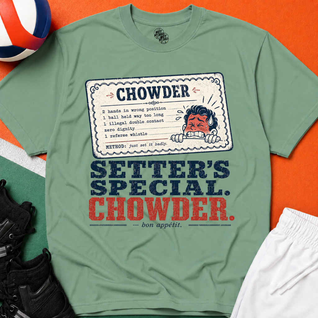 Chowder Menu Volleyball T-Shirt