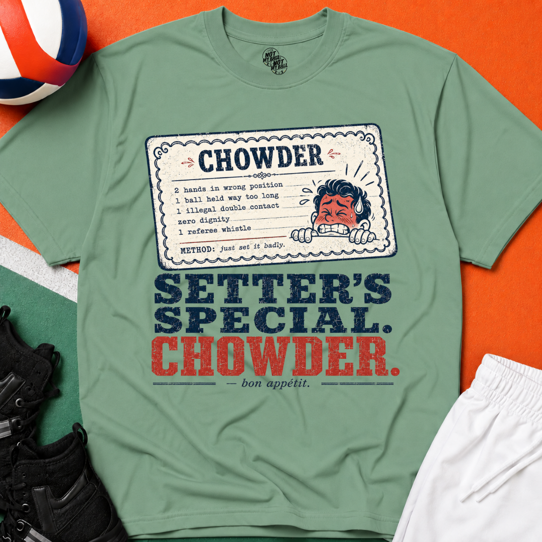 Chowder Menu Volleyball T-Shirt