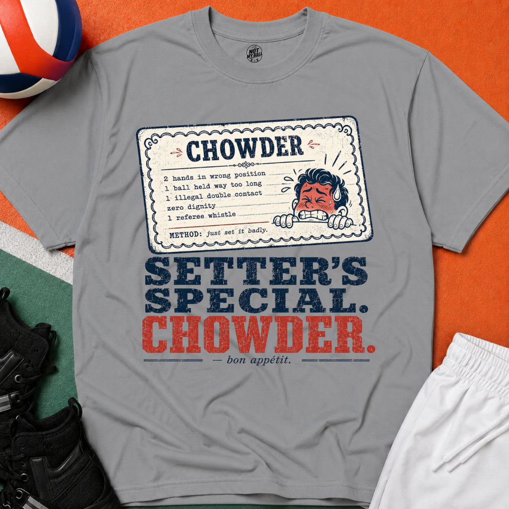 Chowder Menu Volleyball T-Shirt