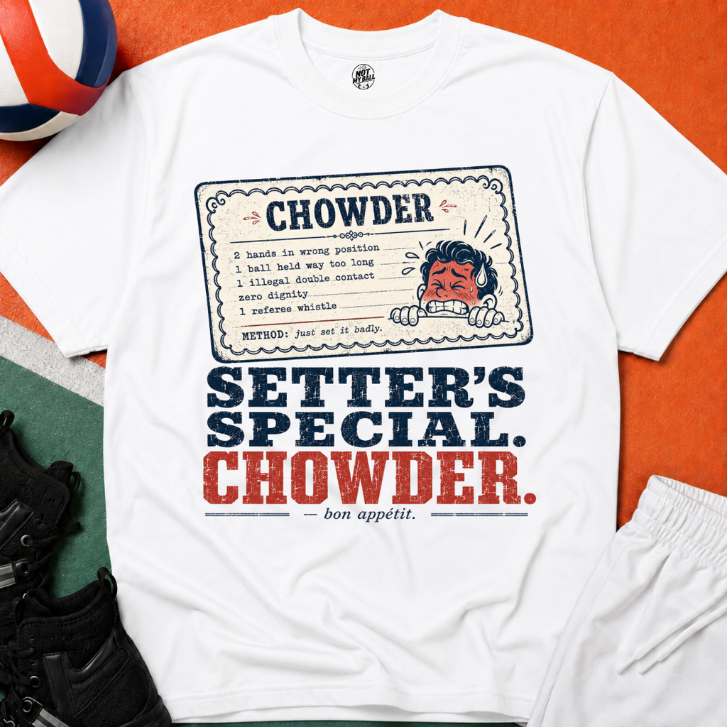 Chowder Menu Volleyball T-Shirt