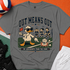 Out Means Out Duck Volleyball T-Shirt