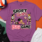 Short Girl Big Game Volleyball T-Shirt