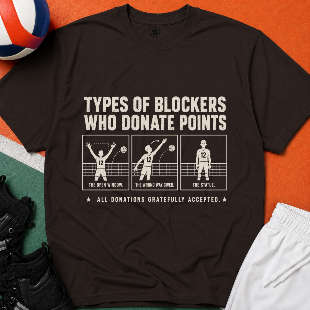 Types Of Blockers Volleyball T-Shirt
