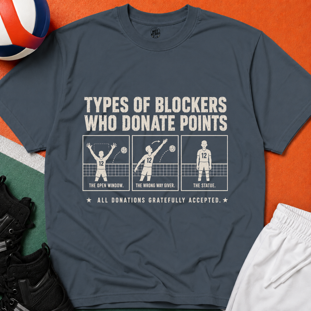 Types Of Blockers Volleyball T-Shirt