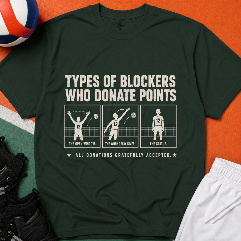 Types Of Blockers Volleyball T-Shirt