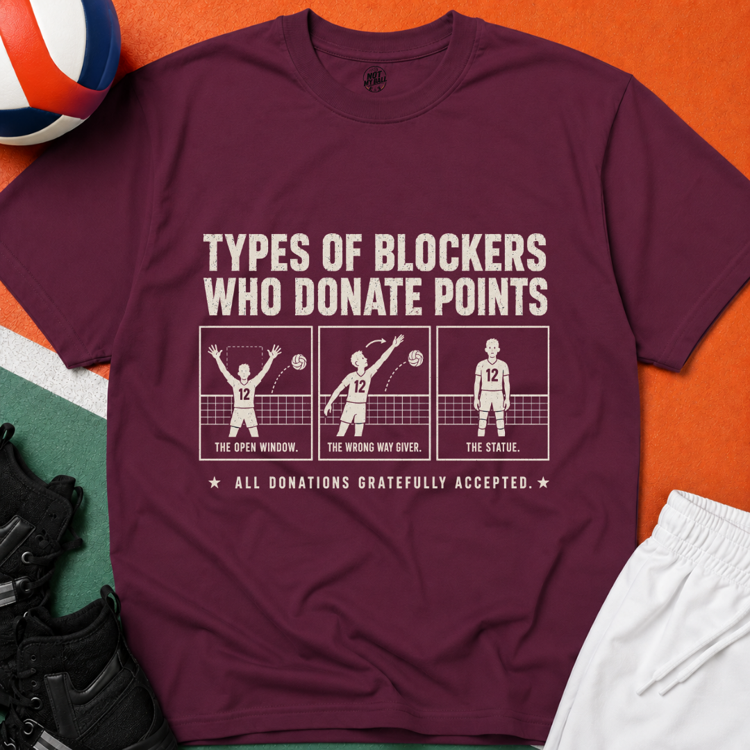 Types Of Blockers Volleyball T-Shirt
