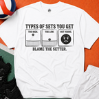 Types of Set Volleyball T-Shirt